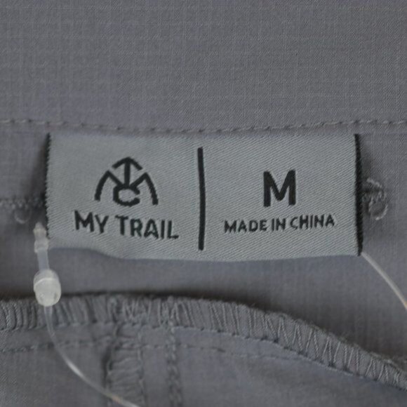 My Trail Women's Medium Gray Rip Stop Mid Rise Quick Dry Boot Cut Trail Pants - Picture 8 of 10